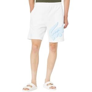 Lacoste Men's Large Summer Croc Shorts-White-XXL (EUR 7)-NWT-C155